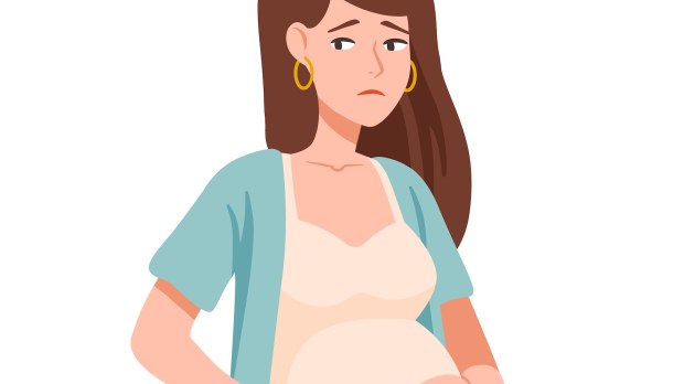 sad pregnant cartoon
