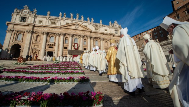 Pope Francis leads a mass on the opening day of the 16th Ordinary General Assembly of the Synod of Bishops 2023