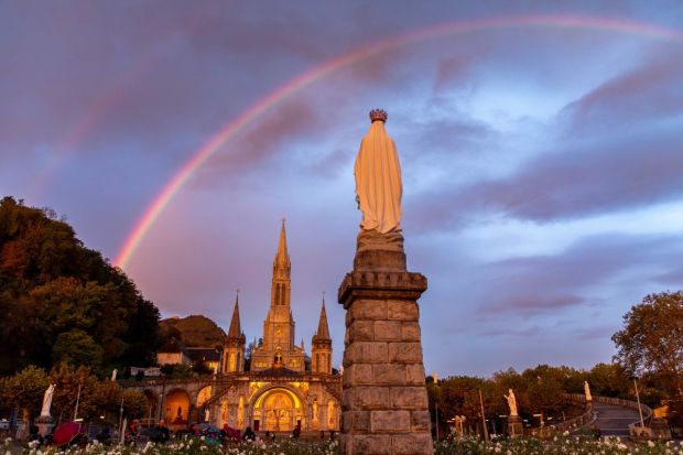 Lourdes, Vierge Marie, Sanctuaire, Grotte, arc-en-ciel, alliance, création