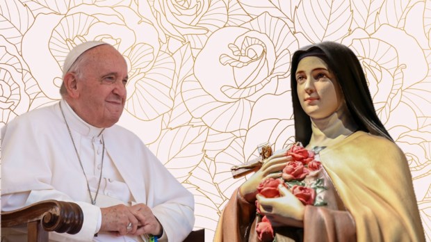 Therese Pope Francis roses