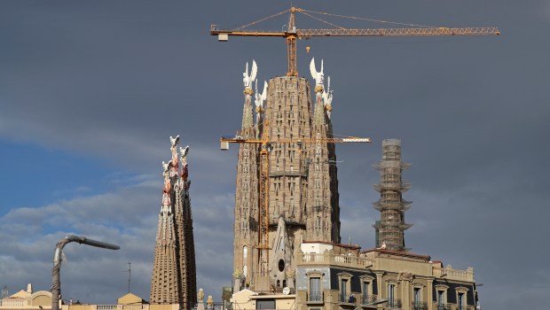 Expiatory Church of the Sagrada Familia basilica in Barcelona