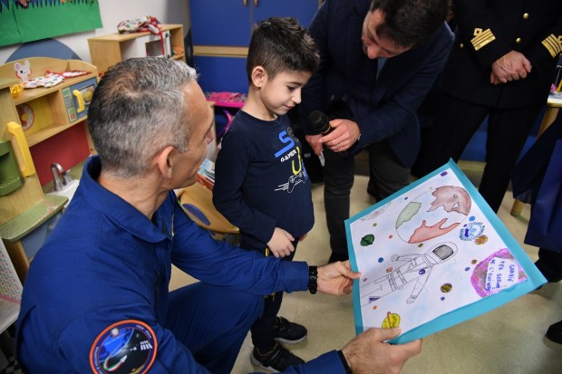 Colonel Walter Villadei Visiting Bambino Gesu after mission