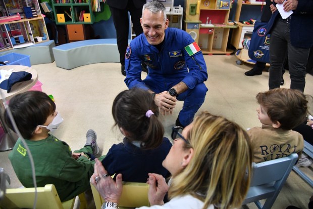 Colonel Walter Villadei Visiting Bambino Gesu after mission