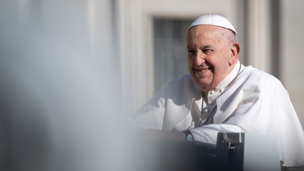 Pope Francis during his weekly general audience at St. Peter's Square at the Vatican on March 20, 2024