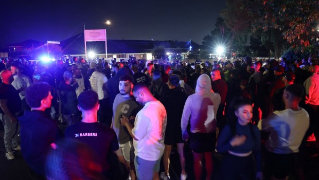 SYDNEY, AUSTRALIA, CHURCH STABBING SCENE