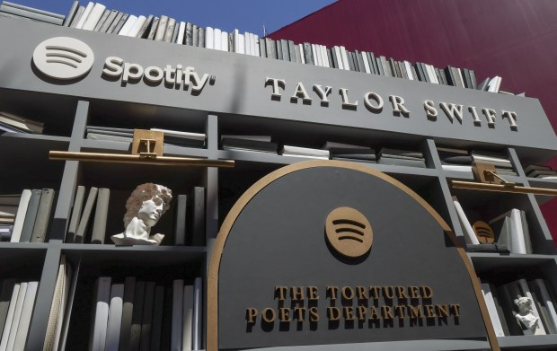 Spotifys-Taylor-Swift-pop-up-at-The-Grove-for-her-new-album-The-Tortured-Poets-Departmen-AFP