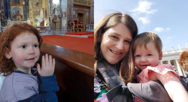 The writer and her kids in Rome