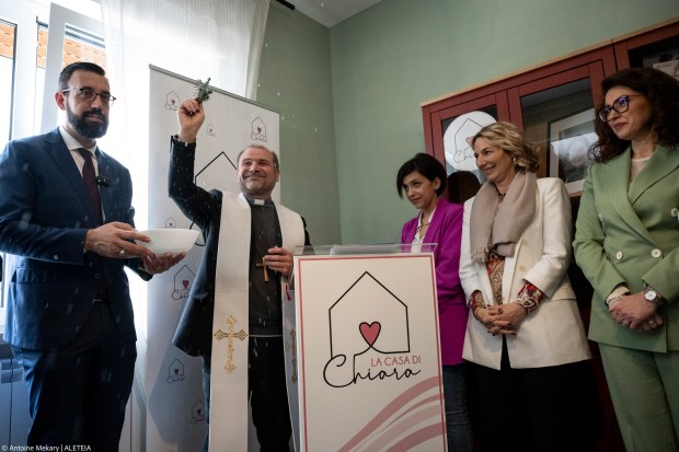Inauguration of Chiara's House, an apartment dedicated to women with pathological pregnancies, in Rome on May 8, 2024.