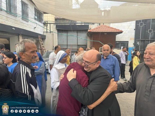 Fr. Gabriele Romanelli welcomed back to Gaza