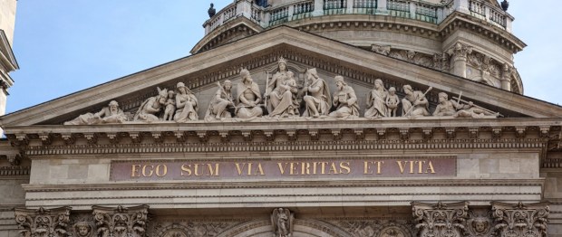 Inscription below the tympanum of St. Stephen's Basilica