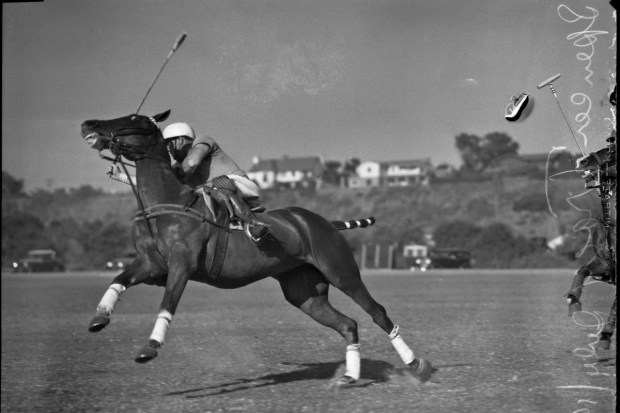 Spencer Tracy playing polo in 1935