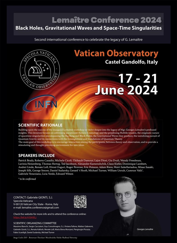 Poster for Vatican Observatory event June 17-21, 2024