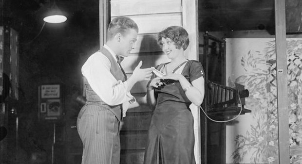 James Cagney and Joan Blondell in "Penny Arcade" at the Fulton Theater in New York, 1930