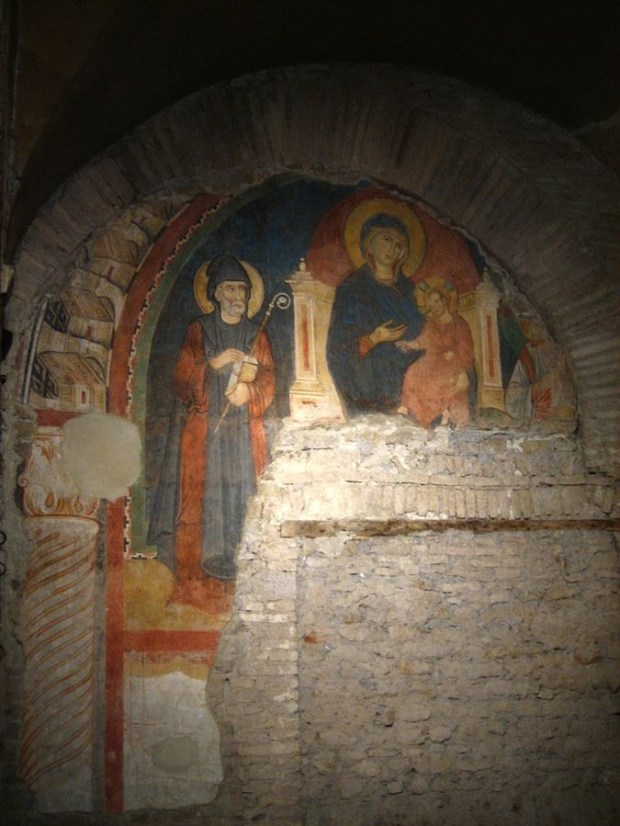 Fresco inside Saint Saba Church